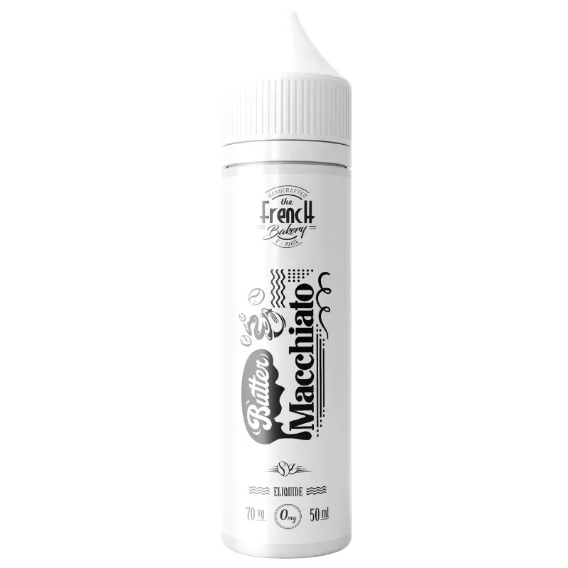 butter macchiato the french bakery 50 ml Un e-liquide à la saveur Café Macchiato réhaussé par du Caramel dans un format 50ml ! - J WELL Paris 5e Boutique Officielle - J WELL™